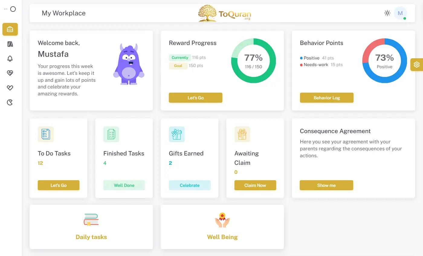 My Deen Journey Dashboard